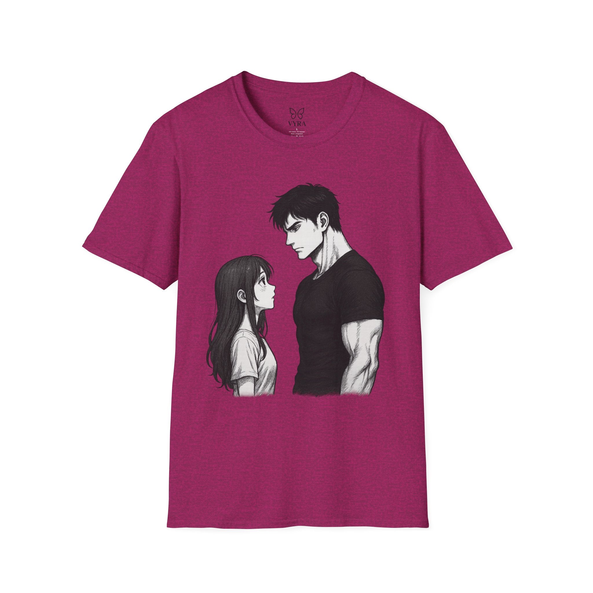 Anime Couple Love T-Shirt | Romantic Unisex Tee | Gift for Her & Him