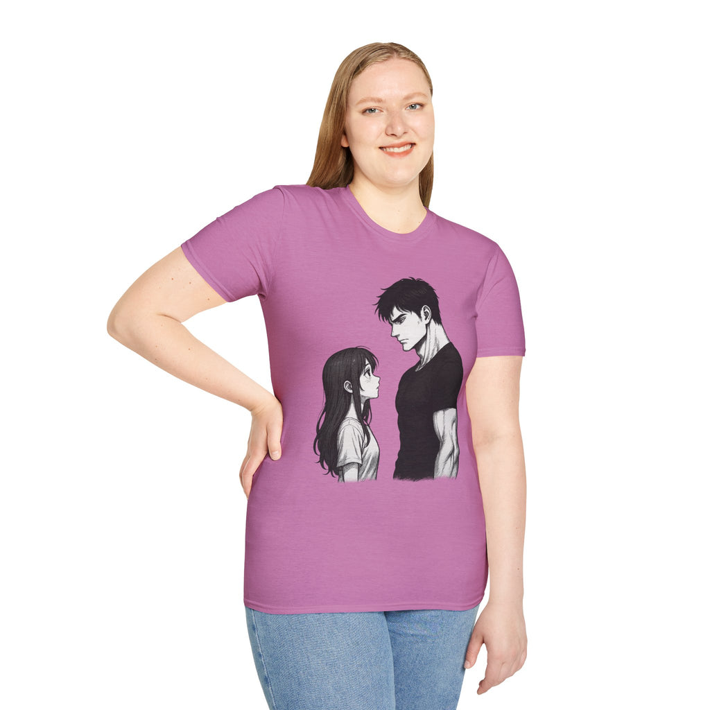 Anime Couple Love T-Shirt | Romantic Unisex Tee | Gift for Her & Him