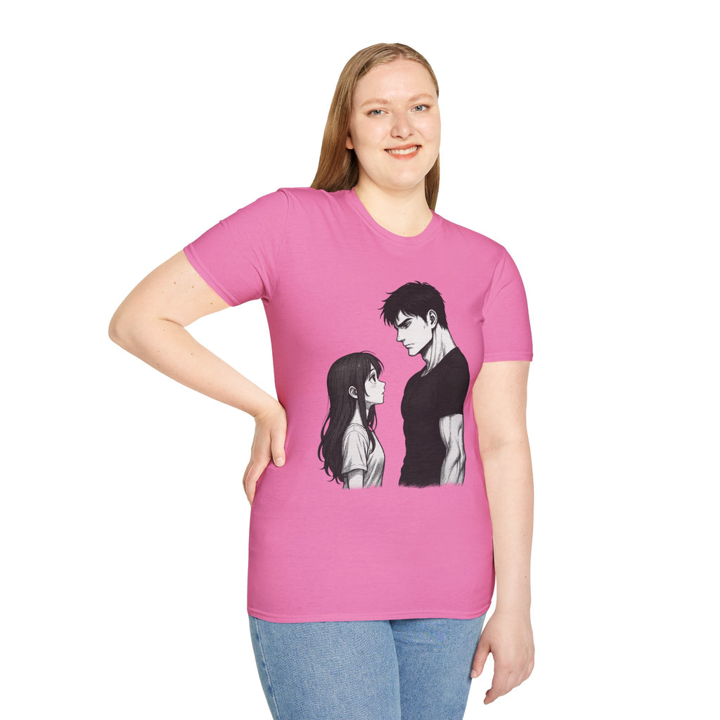 Anime Couple Love T-Shirt | Romantic Unisex Tee | Gift for Her & Him
