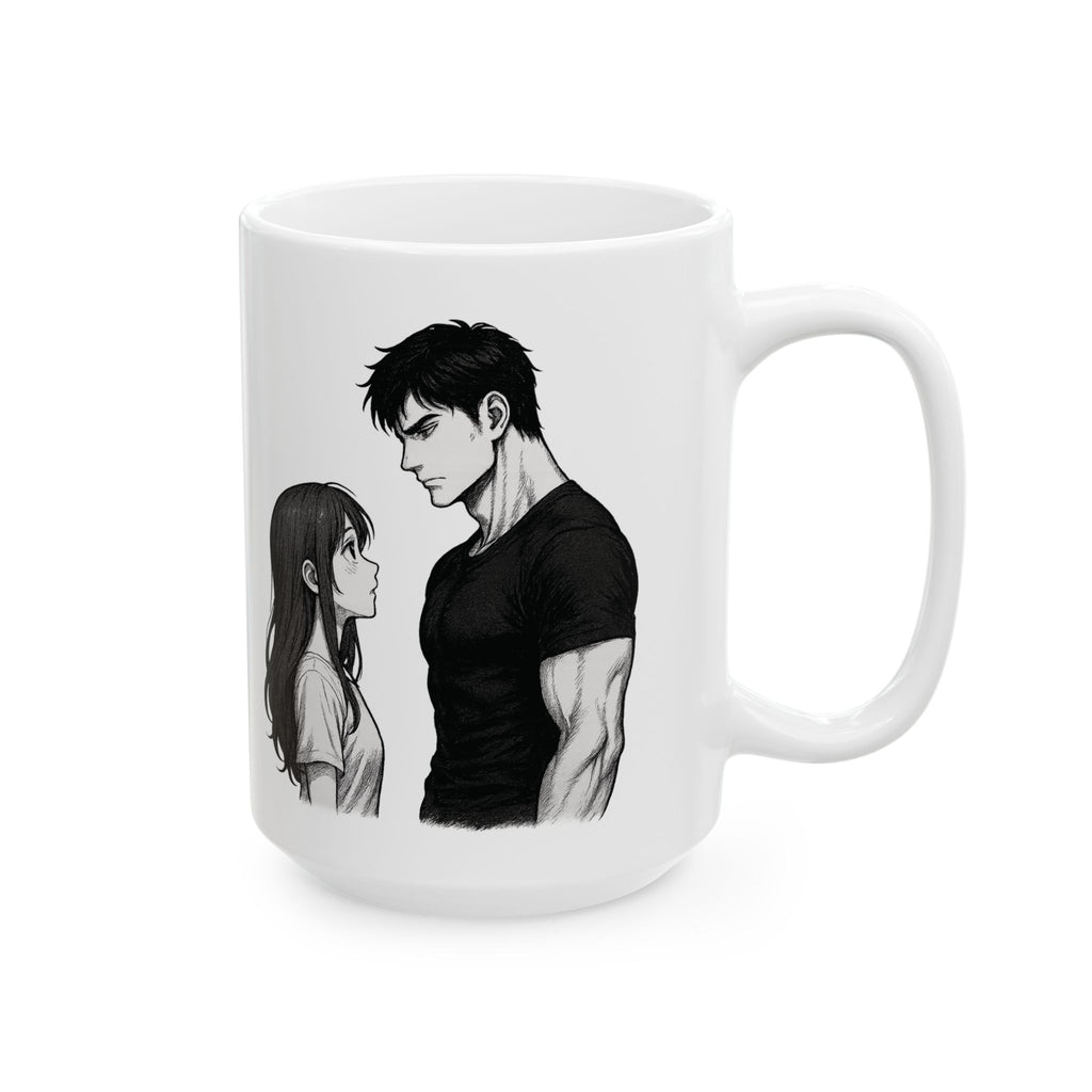 Anime Couple Mug | Romantic Manga Style Coffee Cup | Gift for Boyfriend or Girlfriend | Fall Vibes | Cute Love Mug for Couples