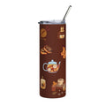 Cozy Autumn Afternoon Stainless Steel Tumbler – 20 oz Warm Caramel Edition
