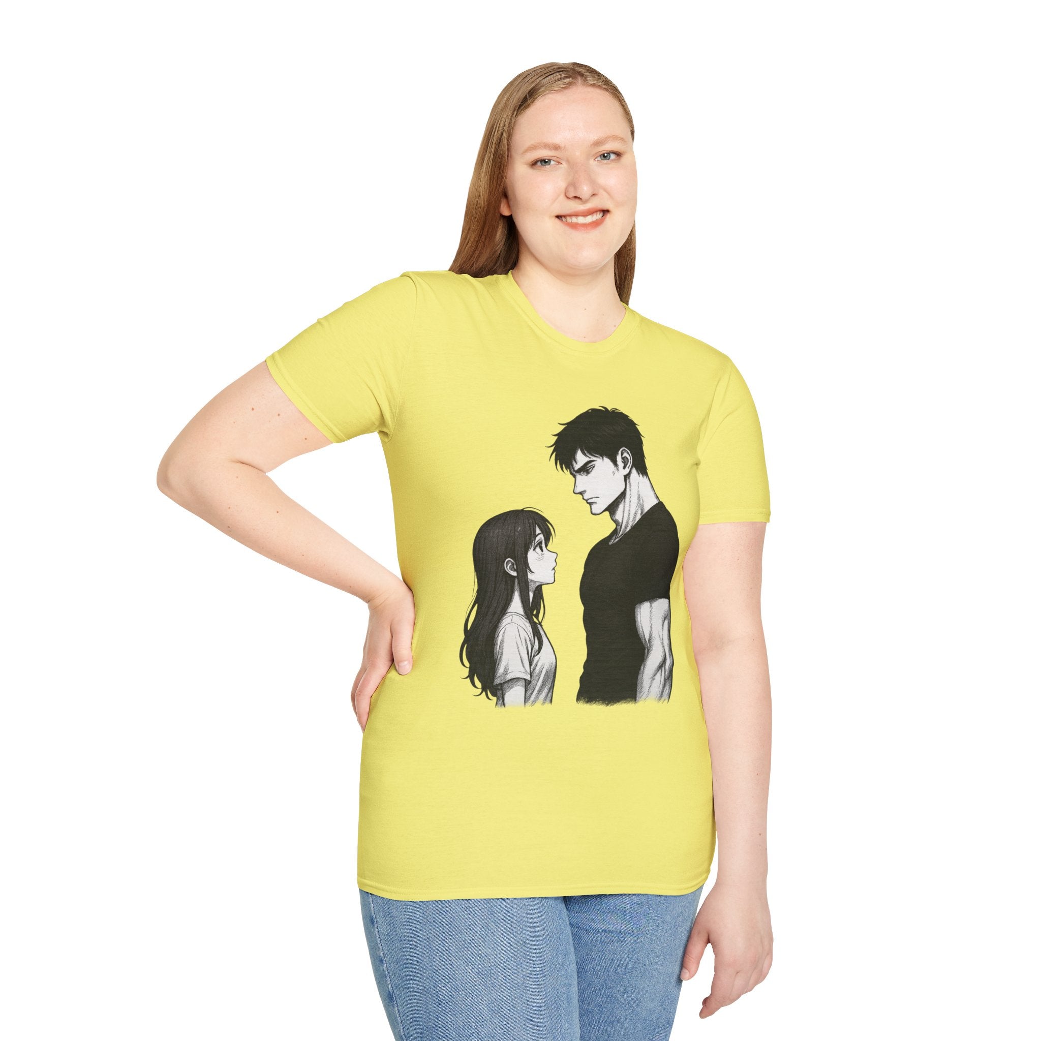 Anime Couple Love T-Shirt | Romantic Unisex Tee | Gift for Her & Him