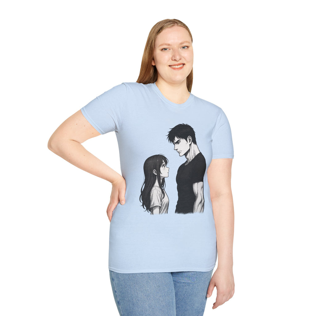 Anime Couple Love T-Shirt | Romantic Unisex Tee | Gift for Her & Him