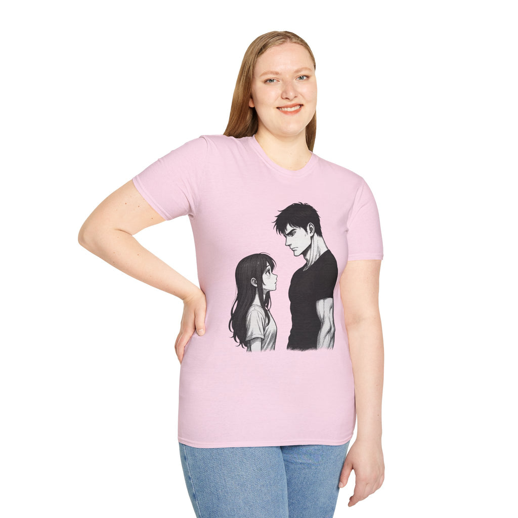 Anime Couple Love T-Shirt | Romantic Unisex Tee | Gift for Her & Him