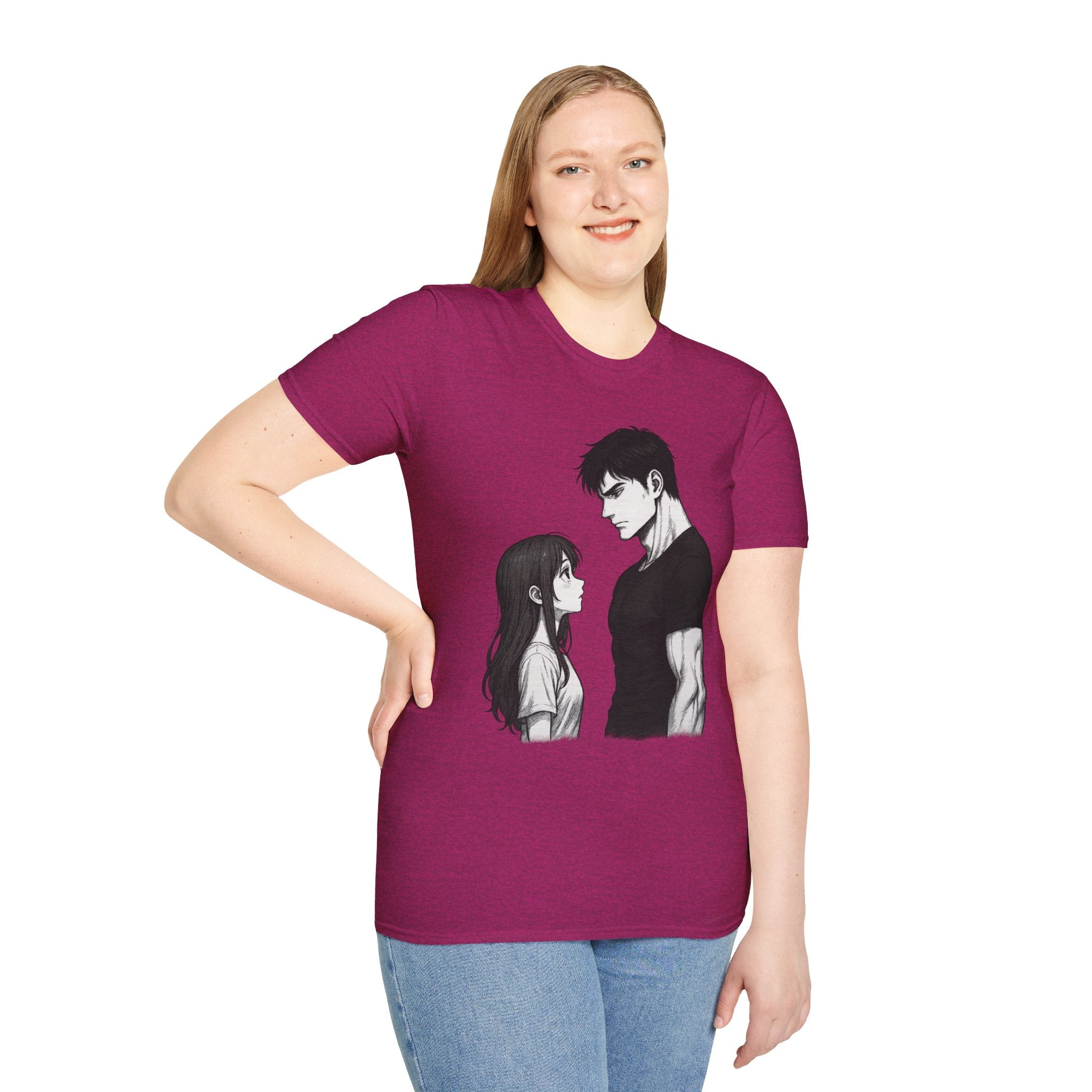 Anime Couple Love T-Shirt | Romantic Unisex Tee | Gift for Her & Him