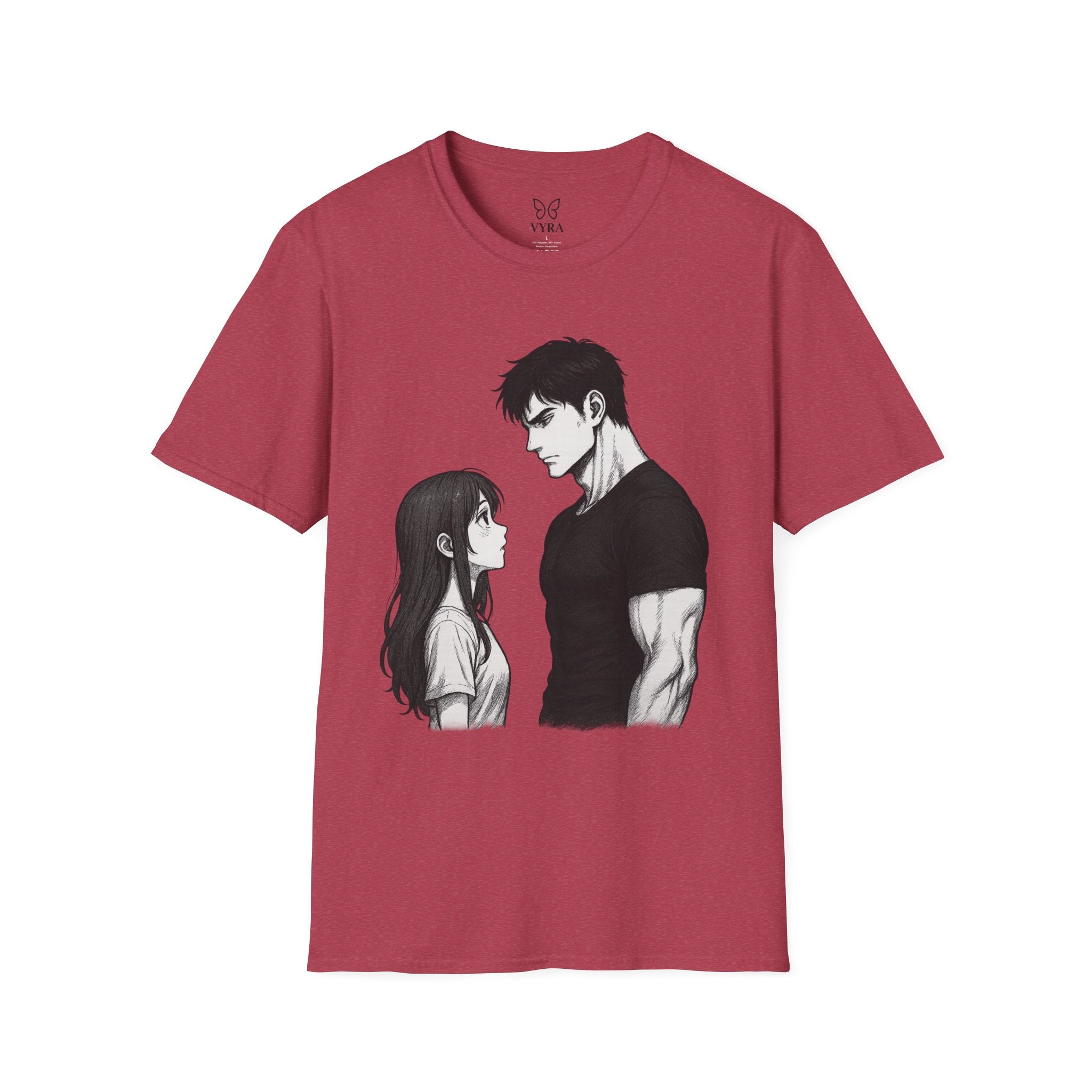Anime Couple Love T-Shirt | Romantic Unisex Tee | Gift for Her & Him