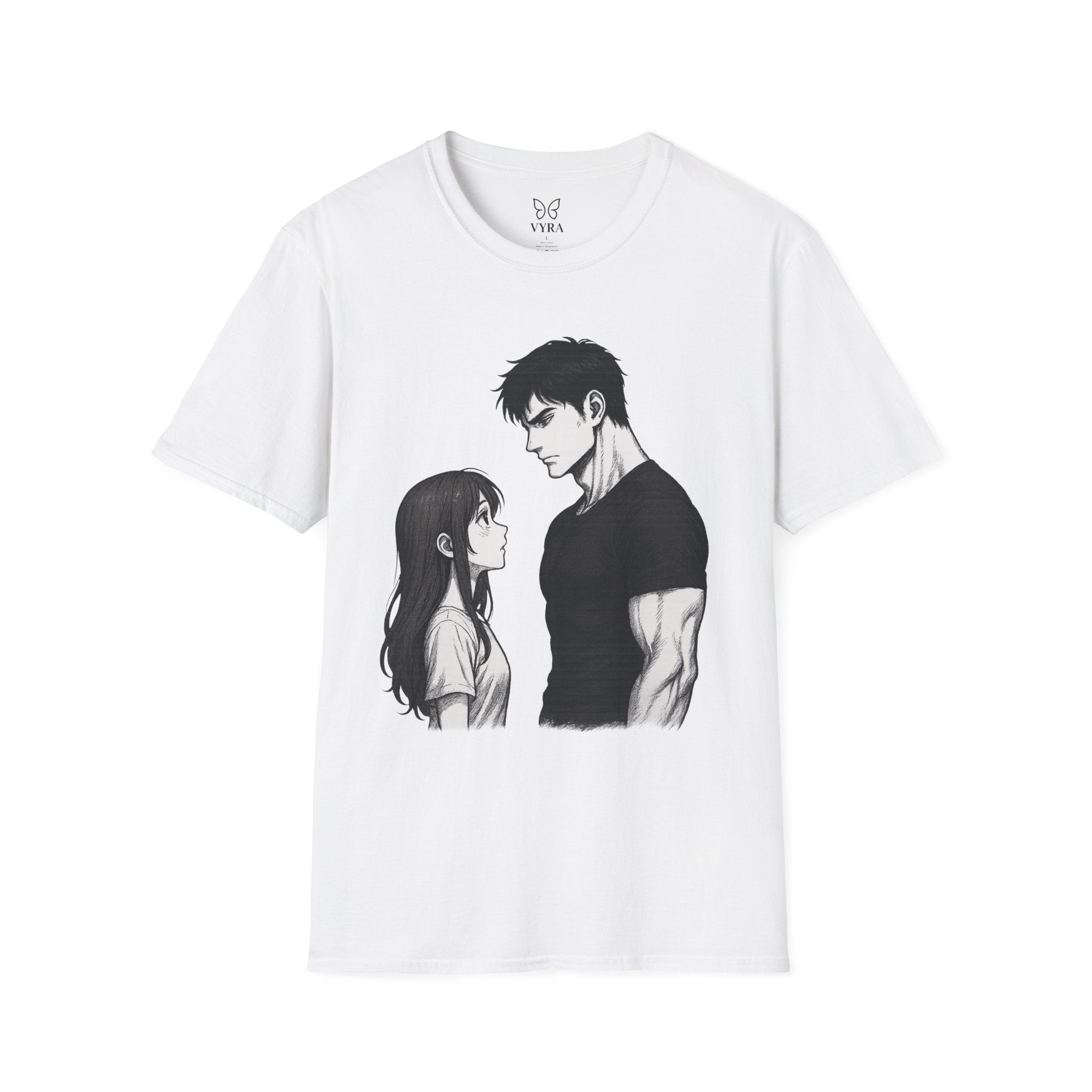 Anime Couple Love T-Shirt | Romantic Unisex Tee | Gift for Her & Him