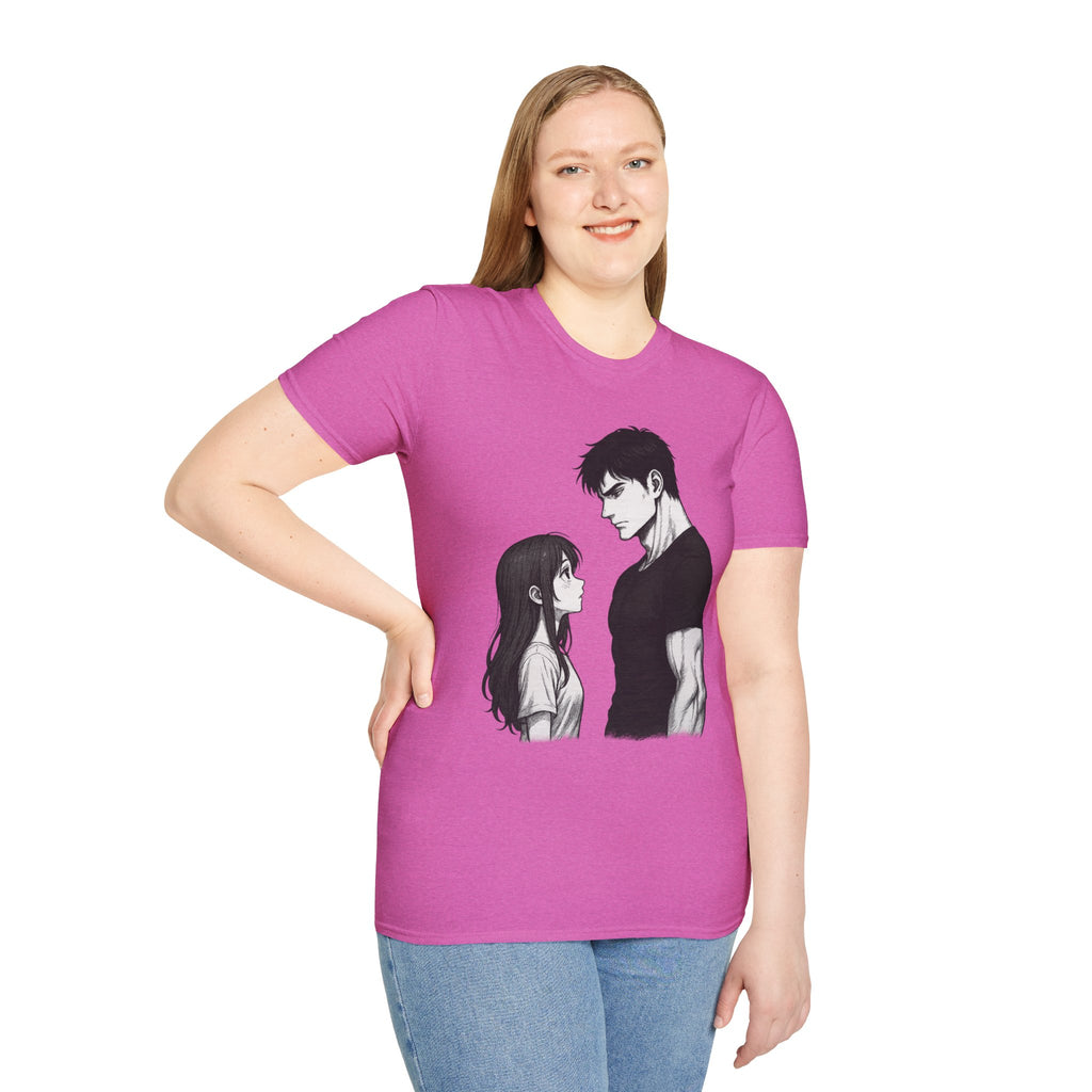 Anime Couple Love T-Shirt | Romantic Unisex Tee | Gift for Her & Him