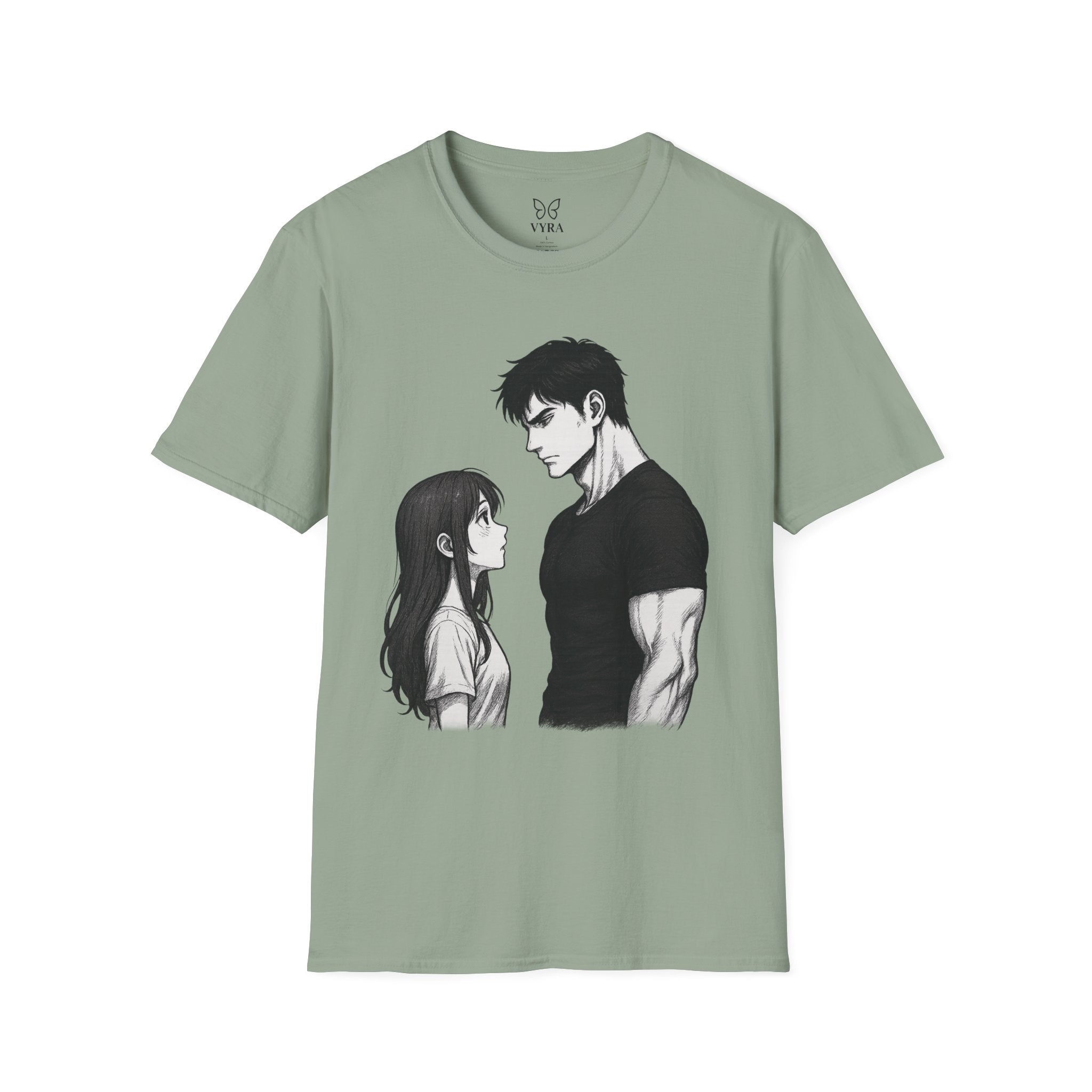 Anime Couple Love T-Shirt | Romantic Unisex Tee | Gift for Her & Him