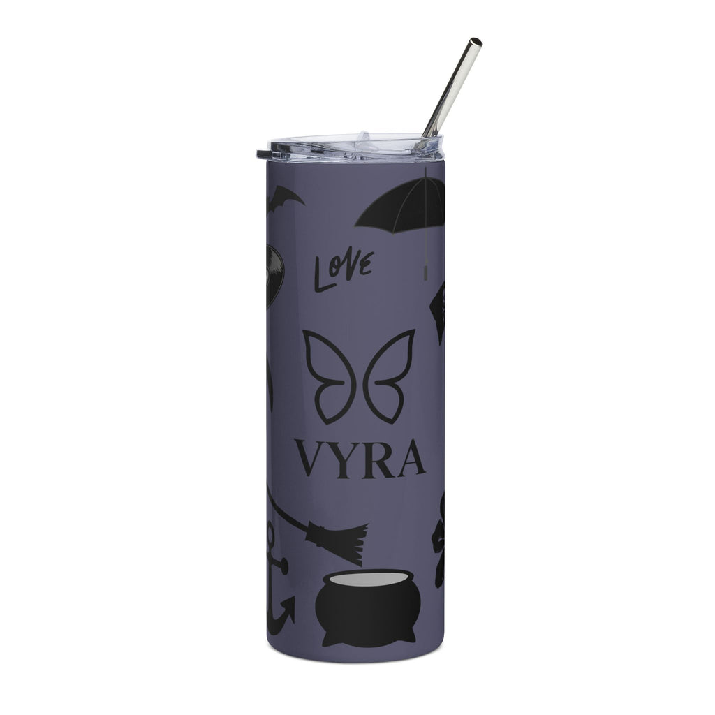 Black & White Symbol Tumbler – 20 oz Stainless Steel Travel Cup