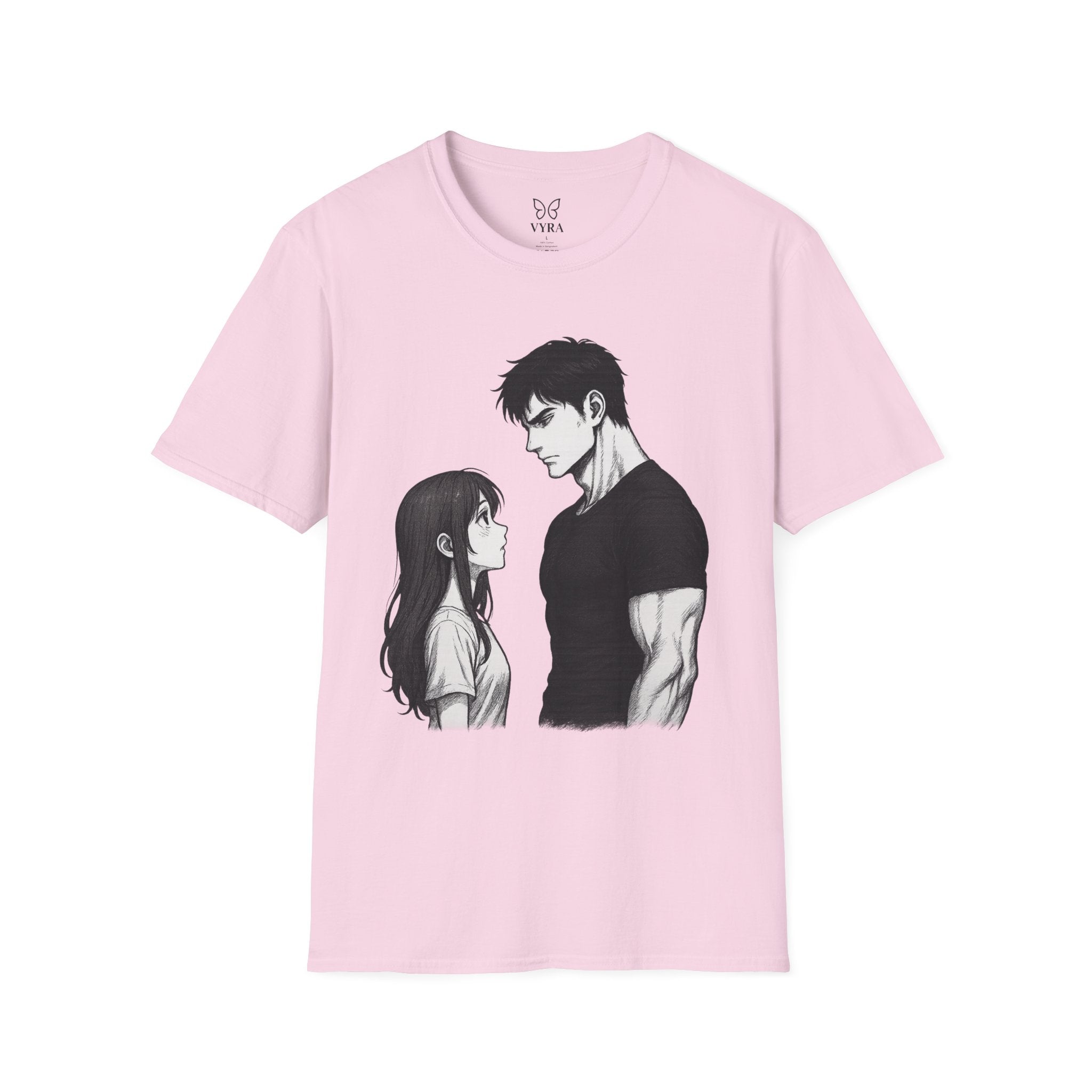 Anime Couple Love T-Shirt | Romantic Unisex Tee | Gift for Her & Him