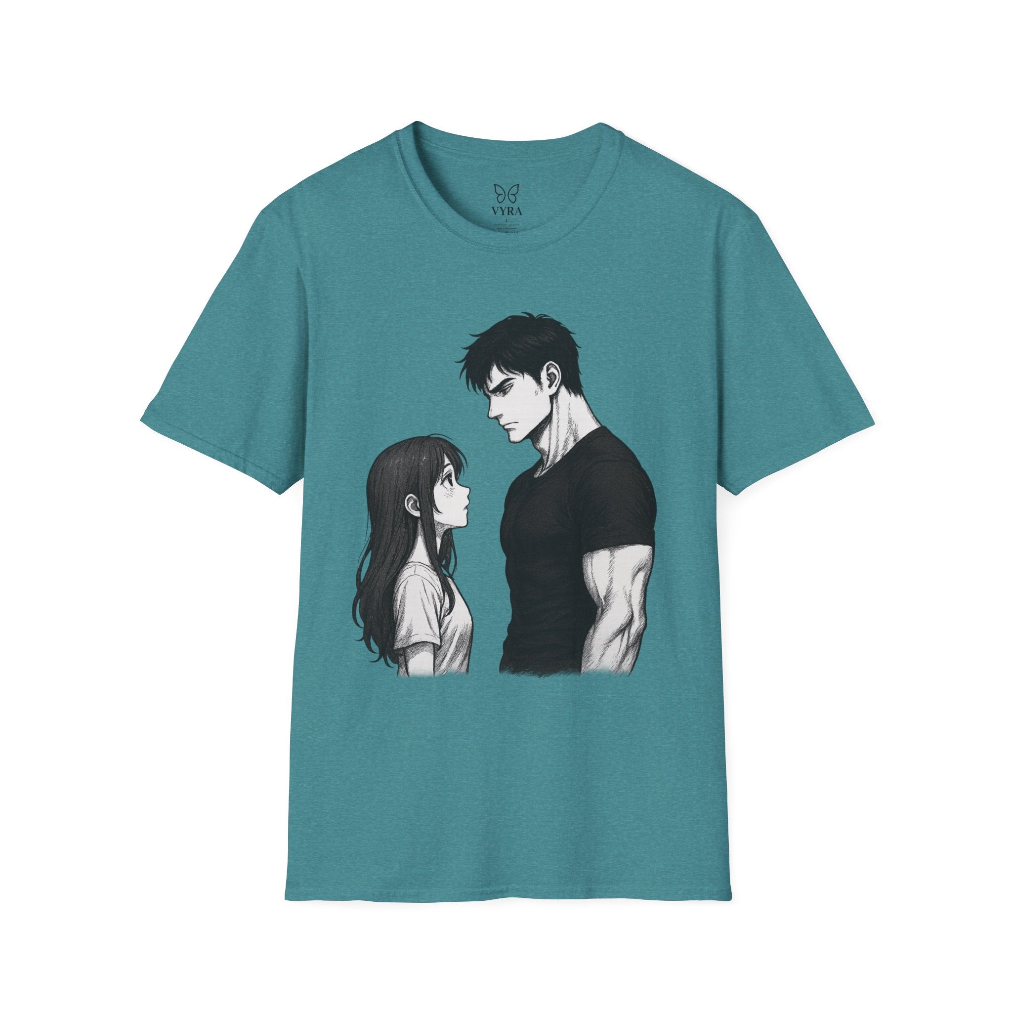 Anime Couple Love T-Shirt | Romantic Unisex Tee | Gift for Her & Him