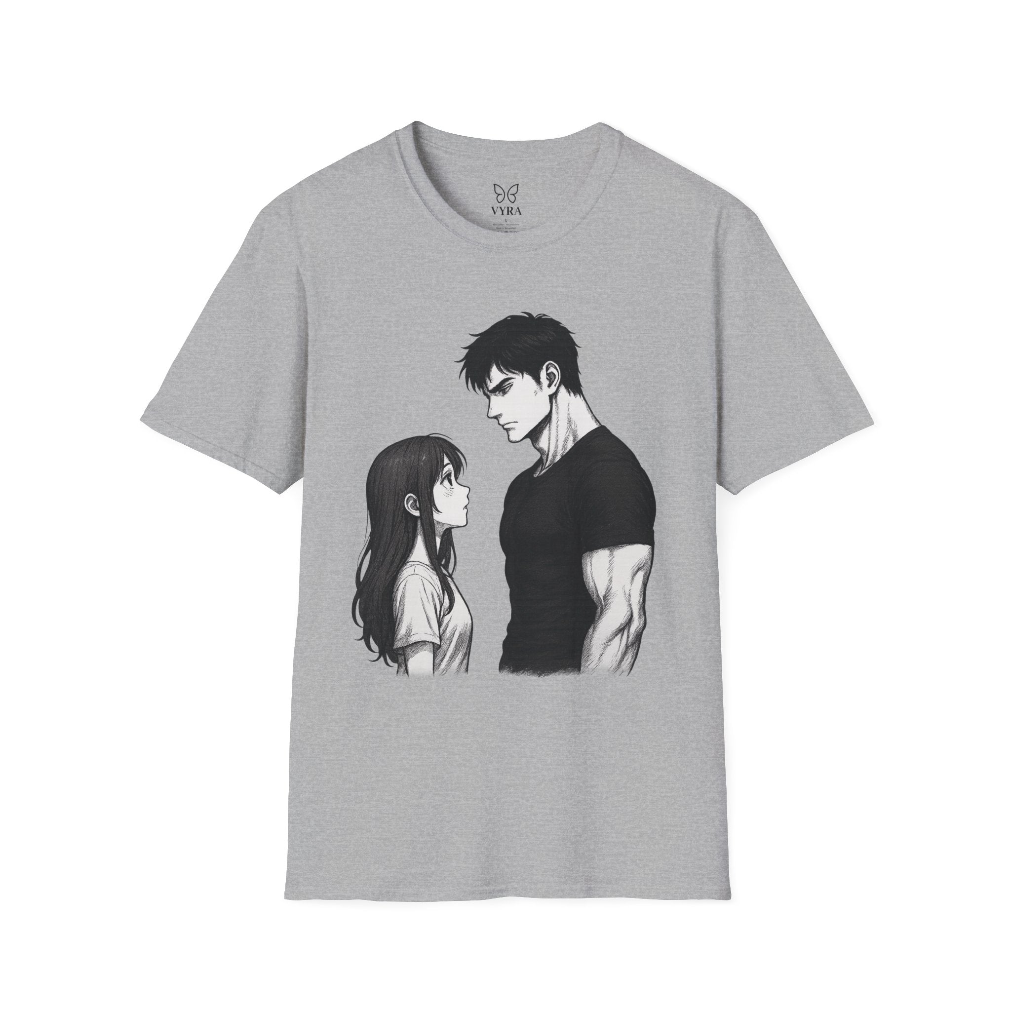 Anime Couple Love T-Shirt | Romantic Unisex Tee | Gift for Her & Him