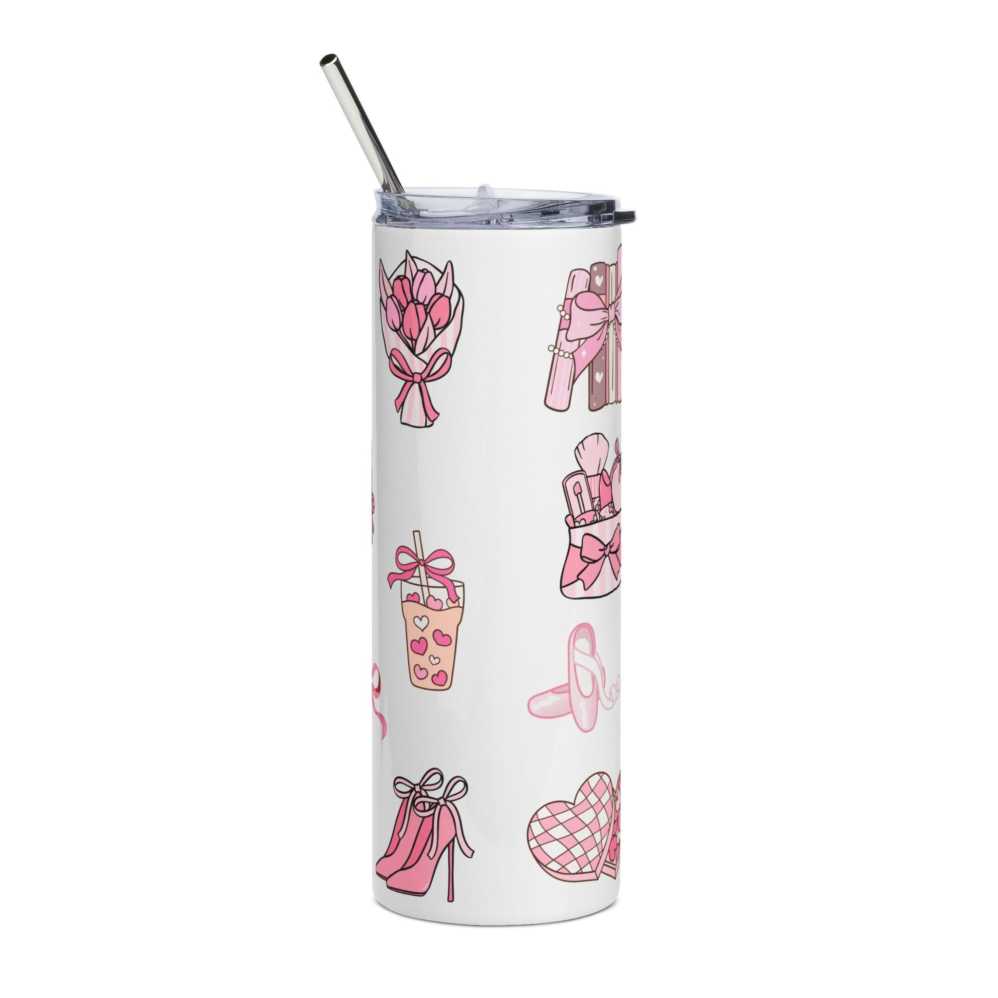 I'm Literally Just a Girl Stainless Steel Tumbler — 20oz Pink Cute Gift Cup