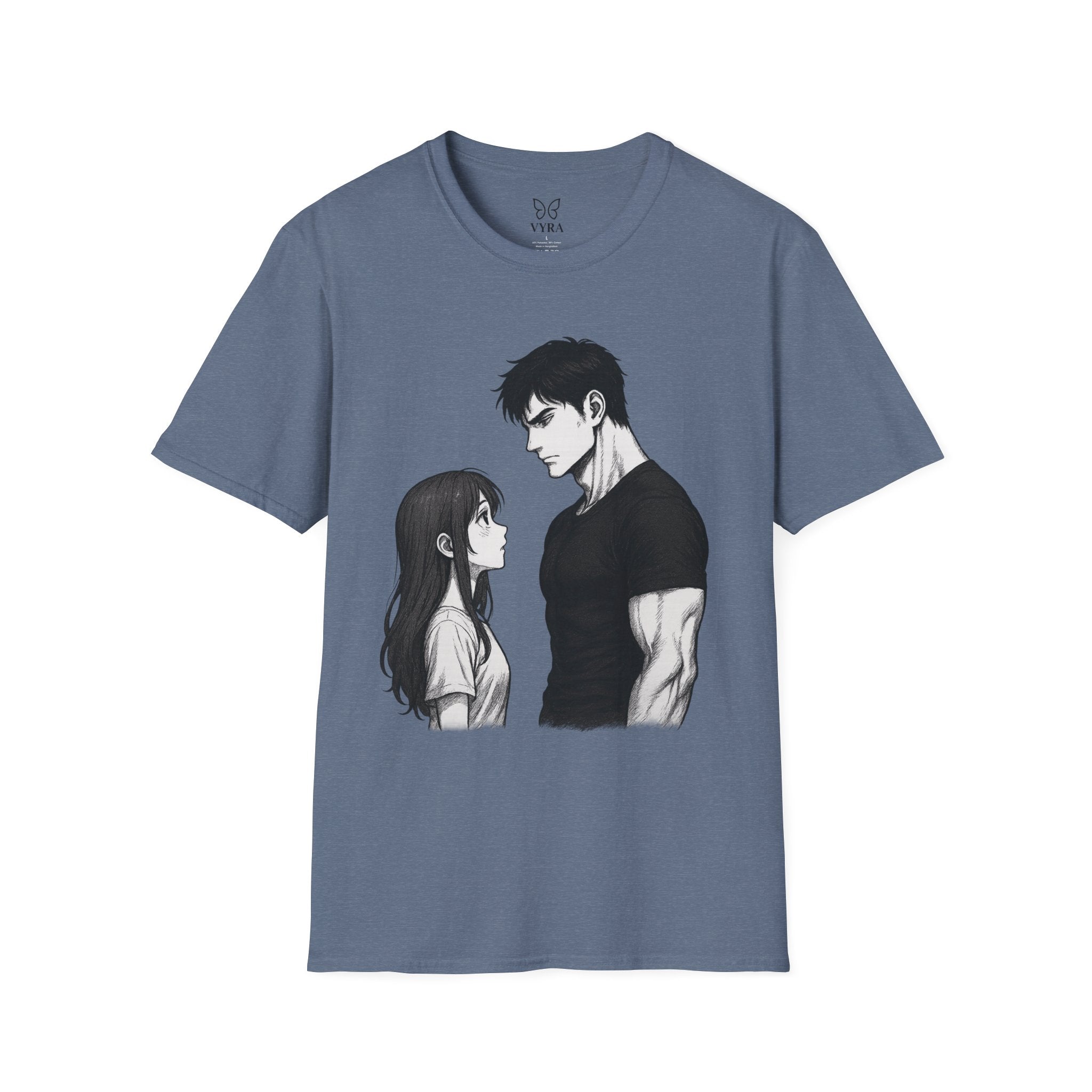 Anime Couple Love T-Shirt | Romantic Unisex Tee | Gift for Her & Him