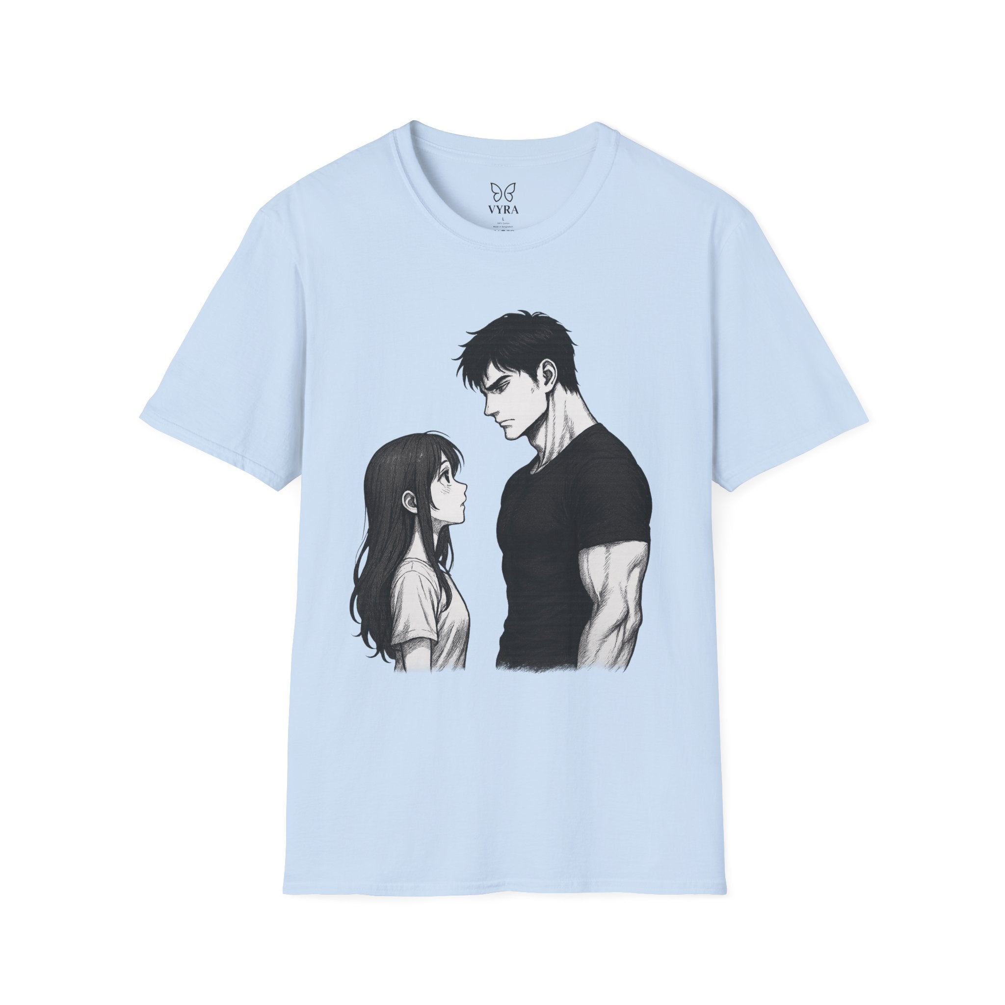 Anime Couple Love T-Shirt | Romantic Unisex Tee | Gift for Her & Him