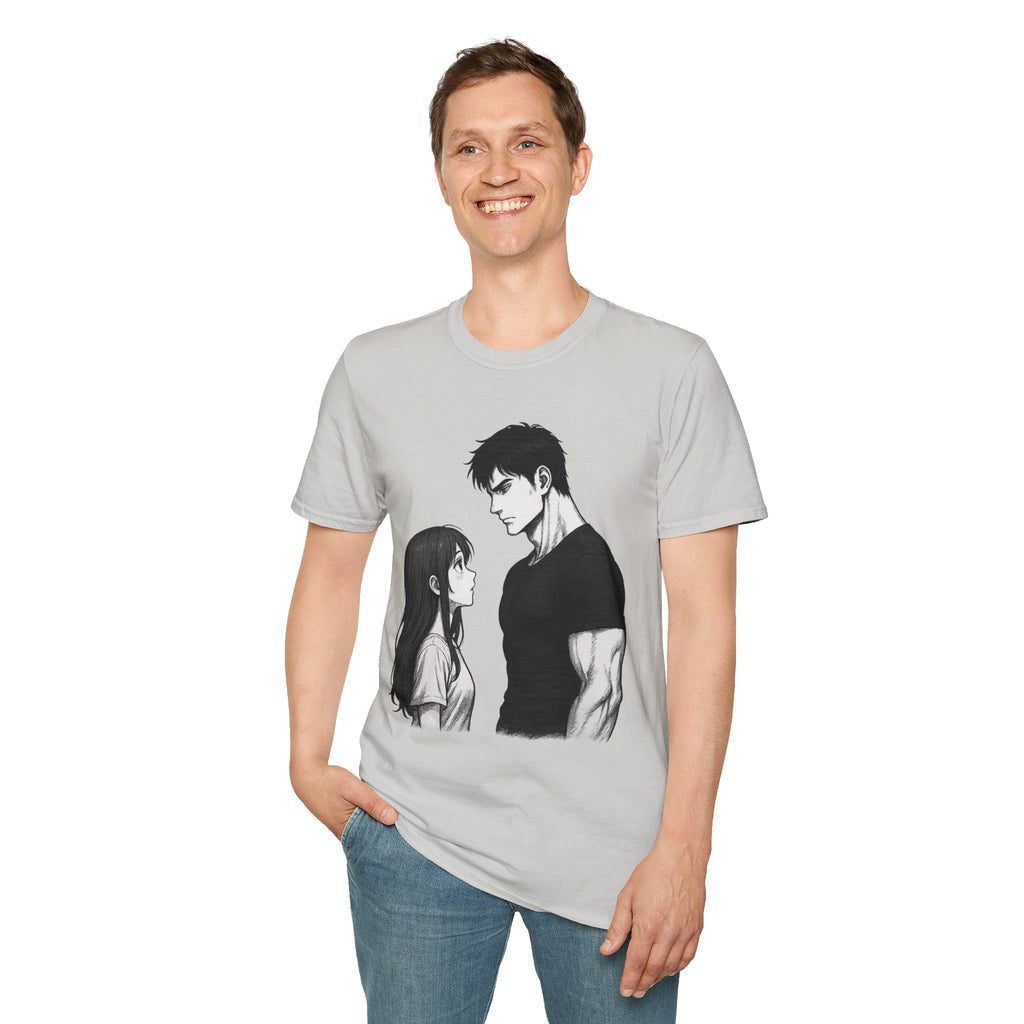 Anime Couple Love T-Shirt | Romantic Unisex Tee | Gift for Her & Him