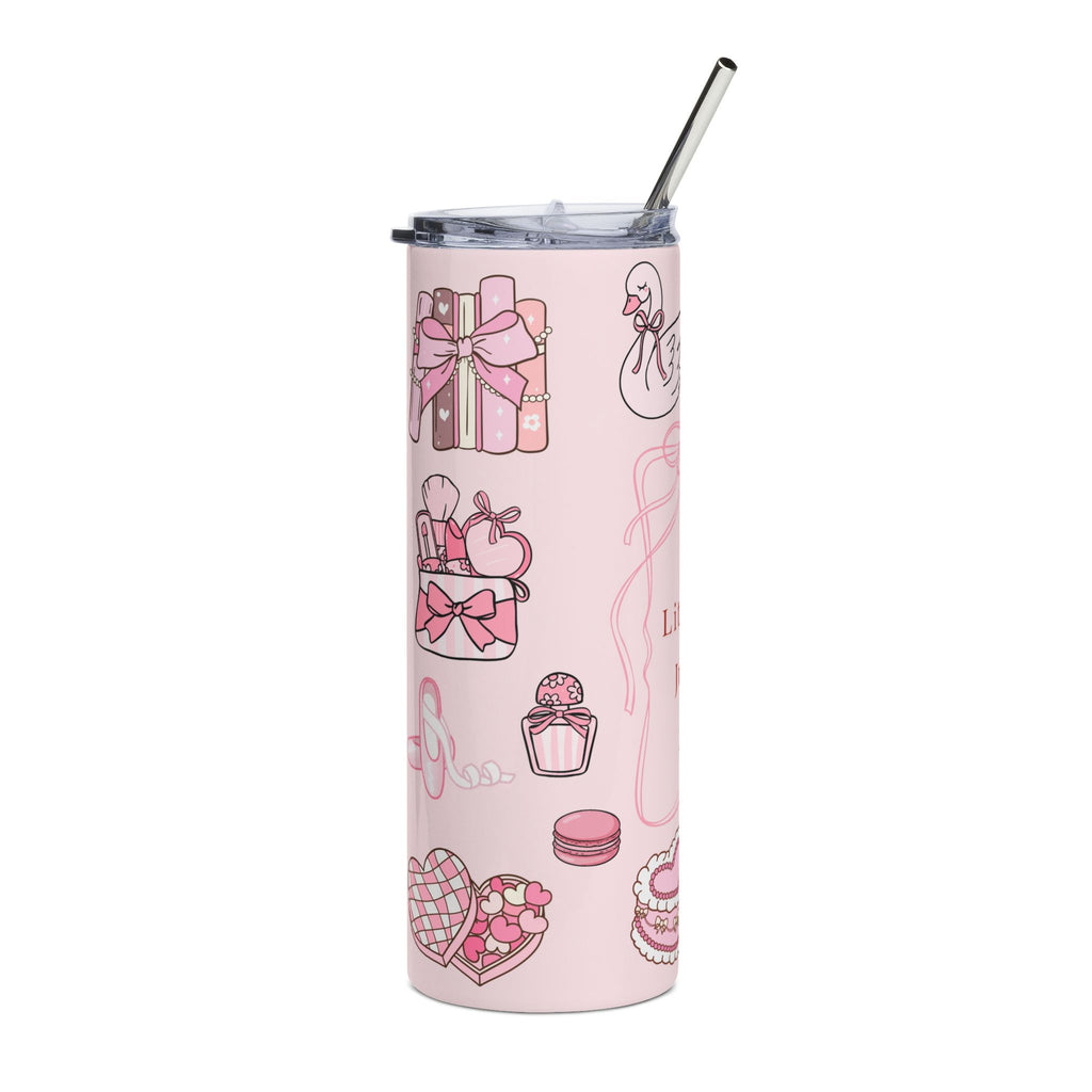 Pink "I'm Literally Just a Girl" Stainless Steel Tumbler — 20oz Cute Gift Travel Cup