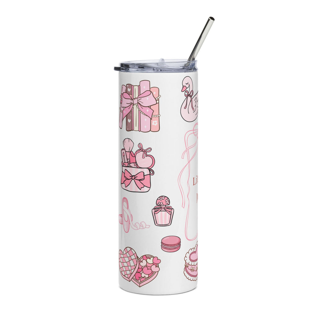 I'm Literally Just a Girl Stainless Steel Tumbler — 20oz Pink Cute Gift Cup