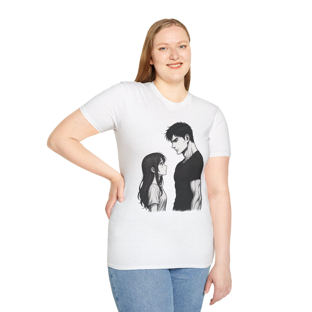 Anime Couple Love T-Shirt | Romantic Unisex Tee | Gift for Her & Him