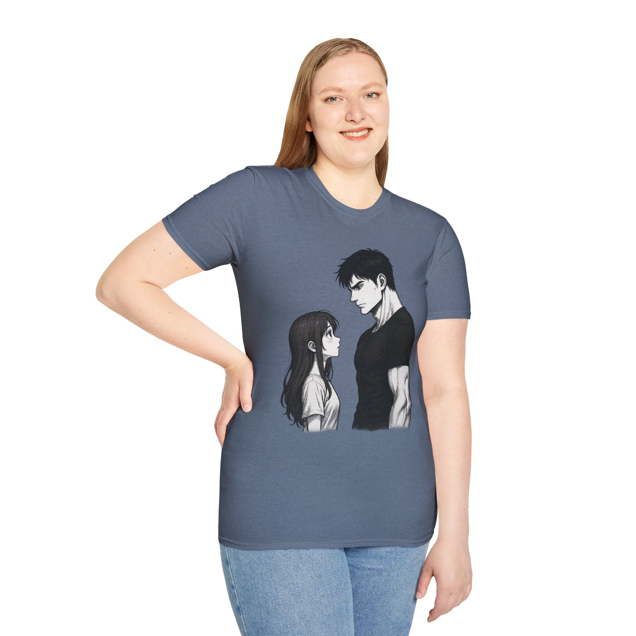 Anime Couple Love T-Shirt | Romantic Unisex Tee | Gift for Her & Him
