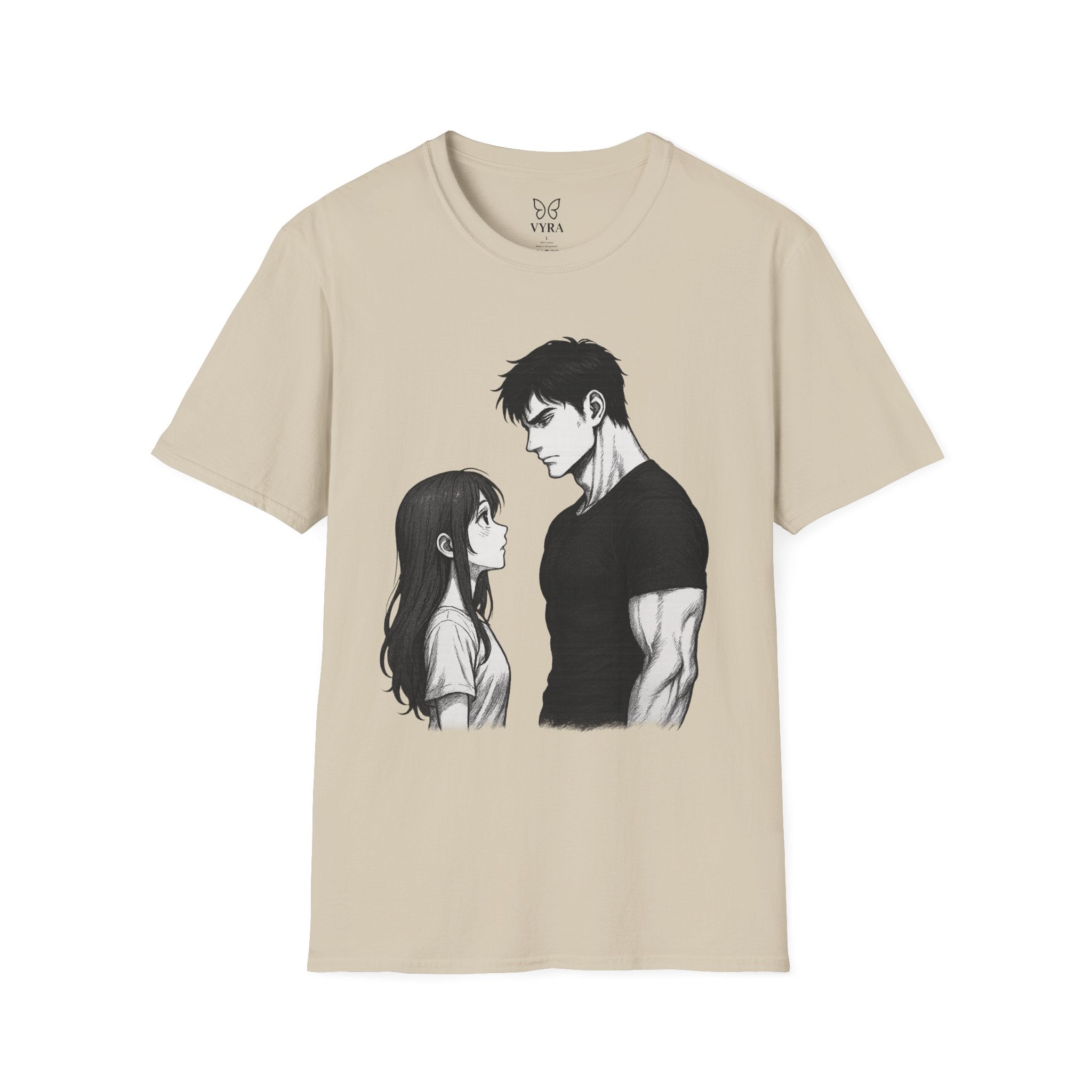 Anime Couple Love T-Shirt | Romantic Unisex Tee | Gift for Her & Him